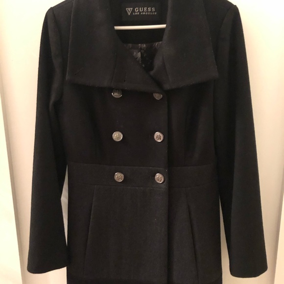 *SOLD* Guess Women's Pea Coat Double Breasted - Picture 4 of 6